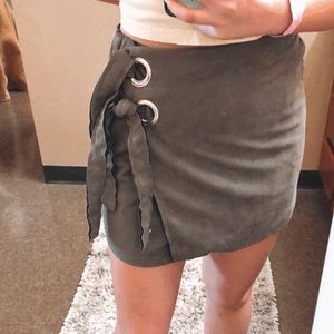 American Threads Suede Skirt